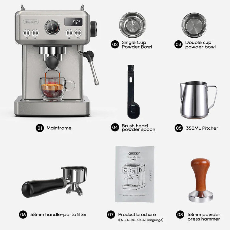 HiBREW H10A Semi-Automatic Espresso Coffee Machine