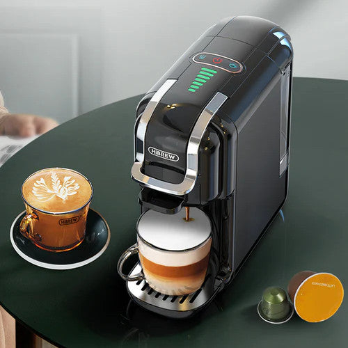 HiBREW H2B 5-in-1 Capsule Coffee Machine: Brew Hot/Cold with DG, Nespresso, ESE Pods & Ground Coffee, 19 Bar