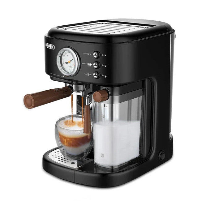 HiBREW H8A Fully Automatic 19Bar Espresso, Cappuccino & Latte Machine | 3-in-1 Coffee Maker with Automatic Milk Frother | Compatible with ESE Pods & Ground Coffee