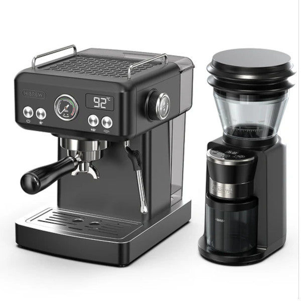 HiBREW H10A Elite Semi-Automatic Espresso Machine - Adjustable Temperature, Cup Volume & Steam Wand for Milk Frothing