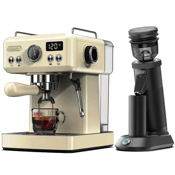 HiBREW H10A Elite Semi-Automatic Espresso Machine - Adjustable Temperature, Cup Volume & Steam Wand for Milk Frothing