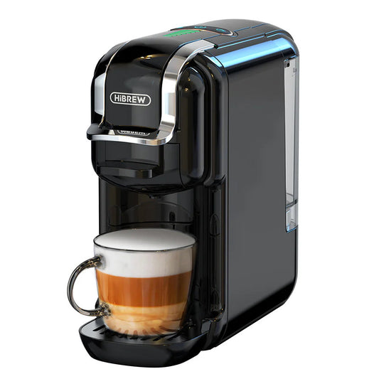 HiBREW H2B 5-in-1 Capsule Coffee Machine: Brew Hot/Cold with DG, Nespresso, ESE Pods & Ground Coffee, 19 Bar