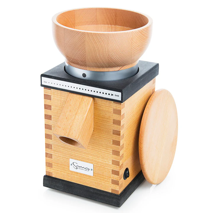 Premium Grain Mill Is Made in Germany from Natural Beech Wood