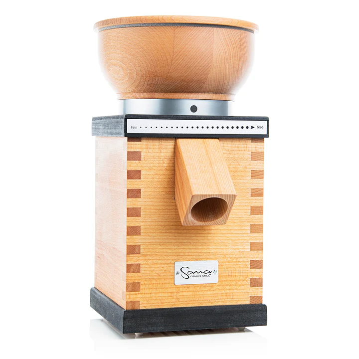 Premium Grain Mill Is Made in Germany from Natural Beech Wood