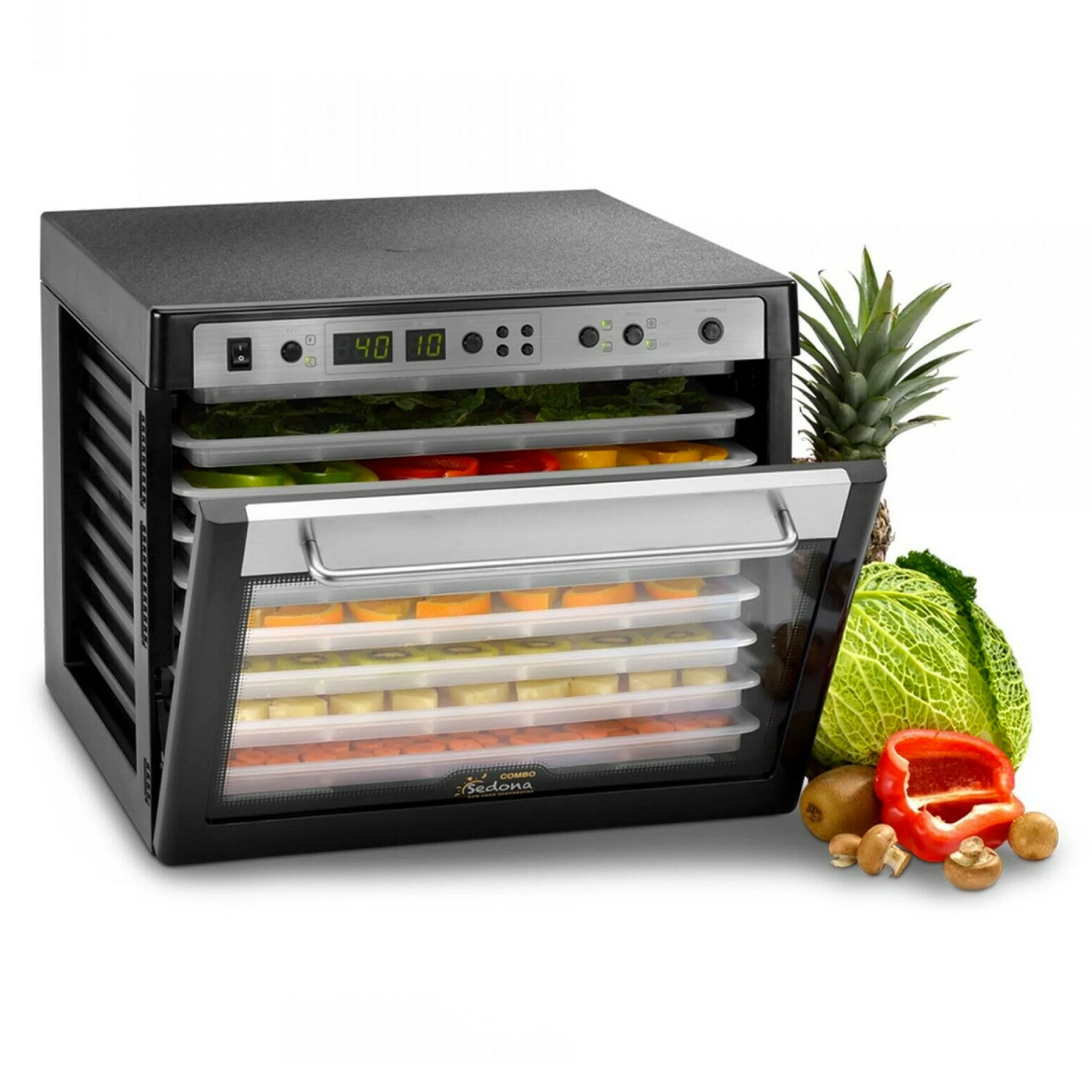 Tribest Sedona Combo Digital Raw Food Dehydrator SD-P9150-B with BPA-Free Plastic Trays