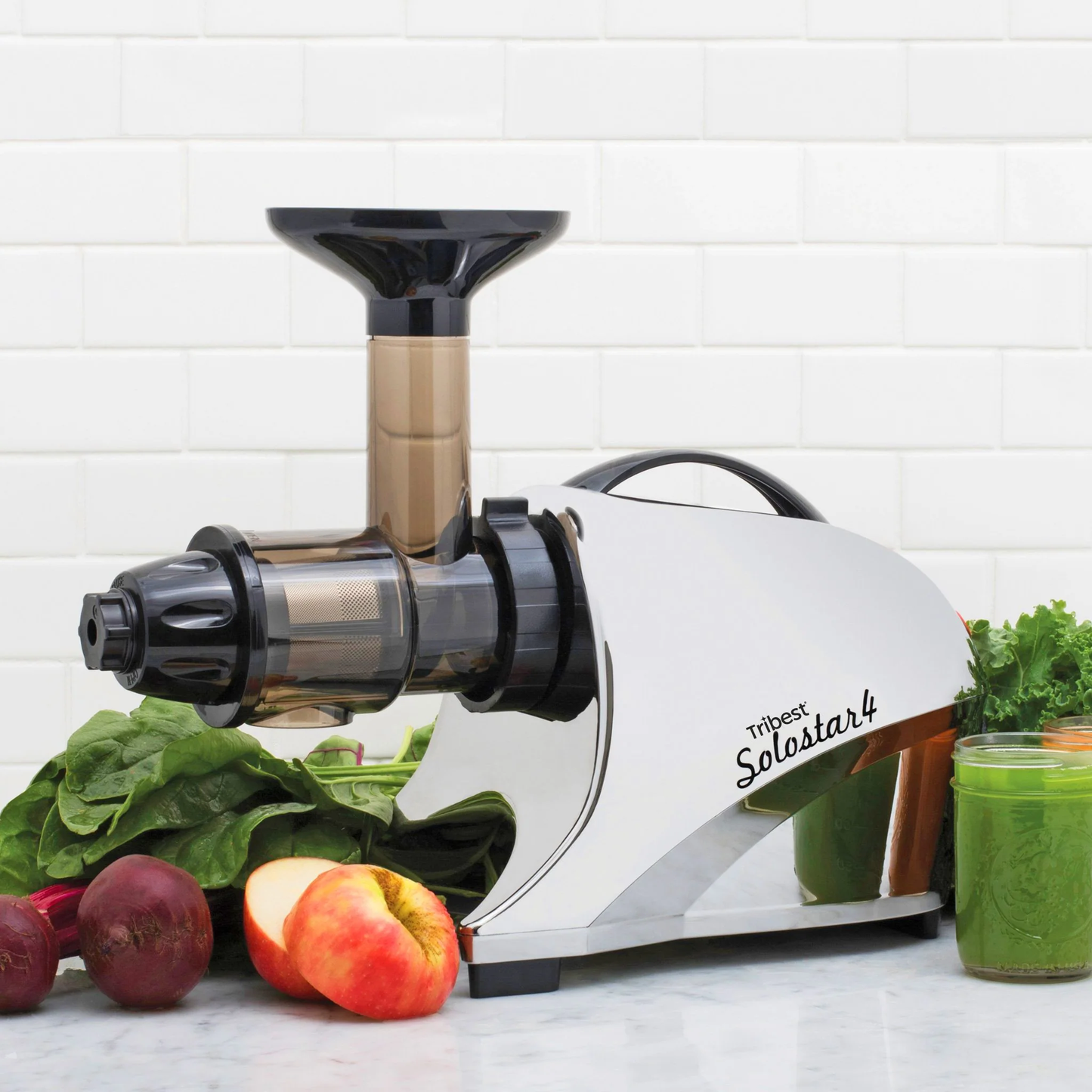 Tribest Solostar 4, SS-4200-B, Horizontal Slow Masticating Juicer