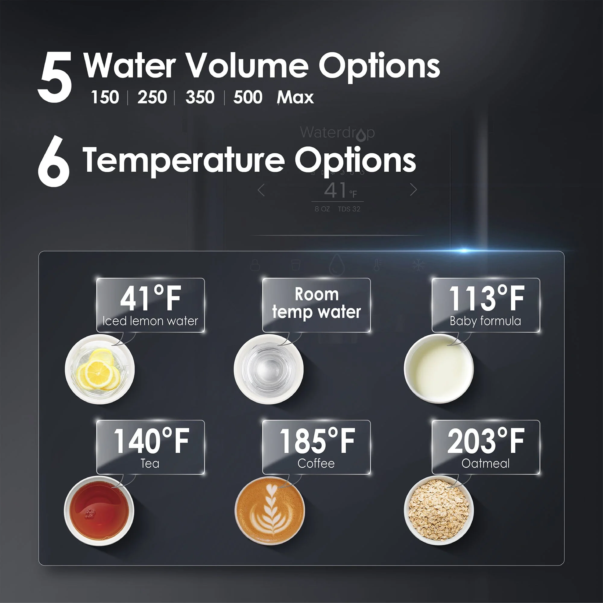 Waterdrop A1 Premium Reverse Osmosis Hot &amp; Cold Water Dispenser: Advanced Filtration for Healthier, Purified Hydration