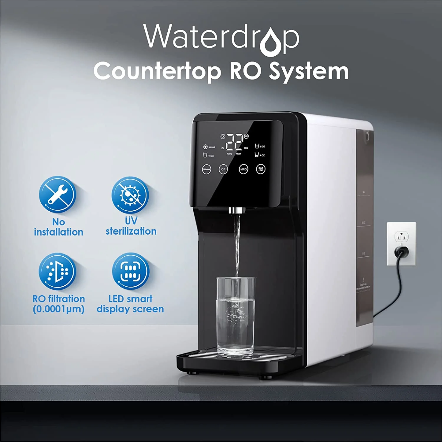 Waterdrop N1 Countertop Reverse Osmosis Water Dispenser: Premium Purification with Advanced Features